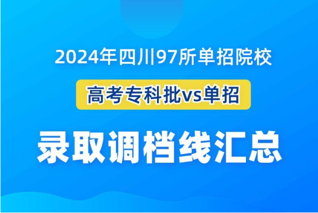 2024年四川省97所單招院校單招vs高考專科批調(diào)檔線